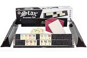 semus Star Special Edition Rummy/Okey mit Melamin Spielsteine Ahsap Okey Takimi Kugelschreiber (Black)