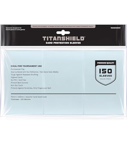 TitanShield (150 Sleeves) Mini European Sized Board Game Card Sleeves :  Amazon.co.uk: Toys & Games
