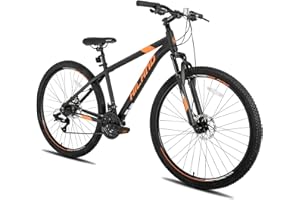 ‎HH HILAND HILAND Mountainbike MTB Hardtail mit 29 Zoll Speichenrädern 431MM Aluminiumrahmen 21 Gang Schaltung Shimano-schaltwerk Scheibenbremse Federgabel Herren Damen blau/schwarz