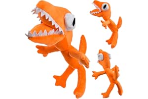 CARROUSEL Rainbow Friends Peluche, Giochi Bambole Pupazzi Rainbow Friends Orange Pupazzo Peluches, Rainbow Friends Anime Figure Bambola di Pezza, Regali di Natale per Bambini e Bambine (Arancione)