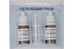 FILTRIAITALIA Titrant Vatten Hårdhet Analys Kit (franska grader) för att mäta Kalksten Set 2 stycken