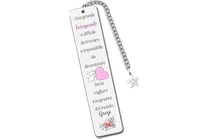 HZBLAZ Segnalibri Una Grande Insegnante Giornata Insegnanti Apprezza Regalo Segnalibro Grazie Ricordo Compleanno Pensionamento Apprezza Sei La Migliore Insegnante del Mondo Natale Ringraziamento Donne