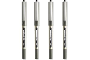 uni-ball EYE - UB-157E Rollerball Pens - 0.7mm Nib - Black - Pack of 4