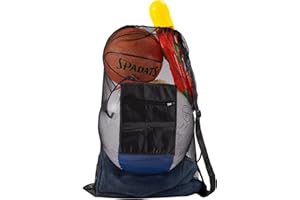 CFHOOAY Sac de natation, sac en filet, 45.7 cm x 71.7 cm, Noir, pour la plage, la piscine, le sport, avec poche zippée pour petits objets