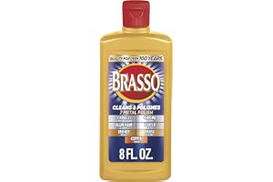 Brasso Multifunktionell metallpolering, 8 oz | Brasso metallpolering: rengöringsmedel i rostfritt stål, mässingsrengöring och polish, kopparrengörare