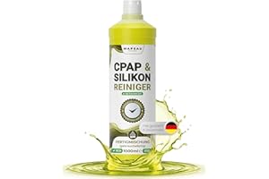 CPAP Reinigung 1 Liter Fertigmischung für Masken Schläuche Kunststoff und Silikon, Mapeau Silikon-Reiniger Nachfüll (1 Liter | Nachfüll)