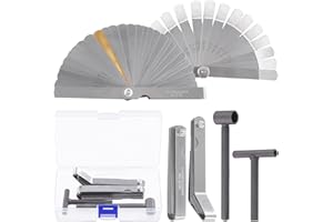 Swpeet Set di 4 utensili per la regolazione della vite della valvola del motore, incluso strumento foro quadrato, utensile esagonale, sonda dritta e sonda offset