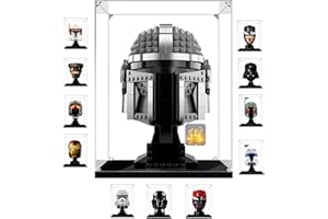 AAABOX Vitrina Expositora para Lego,Acrílico Transparente Grande Caja de Exhibición para Colecciones Coches Modelo Figuras (Base Negra, 20X20X25cm)