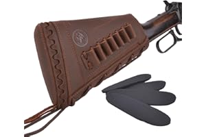 WAYNE'S DOG Reposamuñecas de cuero hecho a mano con soporte de munición para rifle 308, 30-30, 357, 45-70 .22LR 12GA 16GA 20GA
