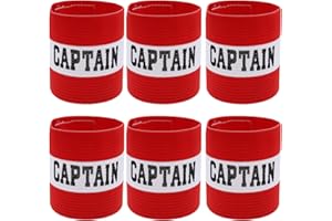 Hosifiy 6Pcs Fußball Kapitänsbinde, Nylon Elastische Fußball Kapitän Armbinde Einstellbare Fußball Armbindes für Jugend Erwachsene Sport Training