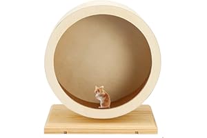 DXI A Laufrad für Hamster, leises Laufrad aus Holz, für Hamster, Hamster, leises Laufrad für Hamster, Meerschweinchen, Igel, Chinchilla und kleine Haustiere, S