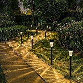 Senon 10'lu G&uuml;neş Enerjili Led Bah&ccedil;e Aydınlatması Solar Lamba Dekoratif Saplama Bah&ccedil;e Yol Lambası