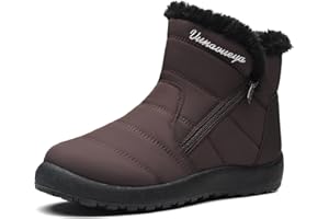 Vunavueya Winterstiefel Damen Warm gefütterte Winterschuhe Schneestiefel Winter Schlupfstiefel Kurzschaft Stiefel Boots Schuhe gr.35-42
