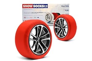 MRWiZMS Chausette Neige, Set of 2 Chausette Neige Voiture, Chausette Voiture Neige, Chausette Pneu Neige, 6 Tailles. (S)