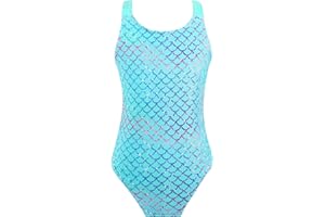 TTAO Maillot de Bain Enfant Fille 1 Pièce Licorne Imprimée Combinaison de Natation Bretelle Dos Croisés Monokini Body Hawaïs Plage Bodysuit 4-16 Ans