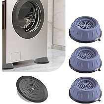 Set 4 Piedini Antivibrazione Per Lavatrice | Ammortizzatori Antiscivolo 8cm | Supporti In Gomma Per Lavatrici E Asciugatrici - Foto 5