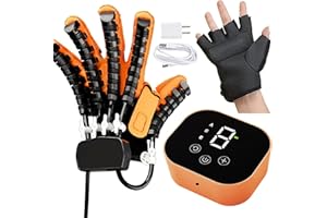 GAOXIAO Guantes Roboticos Rehabilitación Ictus, Guante Electrico Terapeutico para Rehabilitación de Manos y Dedos, Guantes para Terapia para Hemiplejía Autoentrenamiento(Size:S,Color:Derecha)