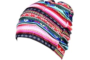 ZUMUii Butterme Natation Cheveux Longs Bonnet plissé Tissu Tissu Bain Chapeaux Lycra Bonnet Bonnet de Bain pour Adultes Hommes Femmes