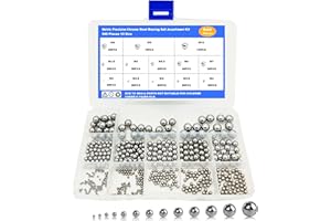 DILIGHTNEWS 540 Piezas Bola de Acero Del Transporte de Cromo, Bolas de Acero Cromado de Precisión Métrica, Kit Surtido de Bolas de Acero Inoxidable, Para Bicicleta de Montaña, Carretilla, Piezas de Repuesto