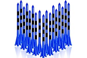 FINGER TEN Golf Tees Plastic Unbreakable 2 3/4 3 1/4 Inch Value 50 Count, 83mm 70mm Tee Durable Pro Upgrade Step Up Long Premium Color White Blue