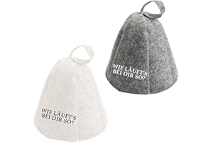 Sugeru 2 Stück Filz-Saunahut,Ideales Sauna Hut für Damen und Herren,Gute Qualität Saunamütze,Paar Sauna Zubehör,Sauna Mütze,Saunahut Filz,für Saunaliebhaber ein Wellness Erlebnis (WL)