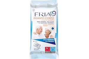 Fria Senior Maxi Manopole Saponate per l’igiene Corpo degli Anziani, Ideali per Persone Allettate, Effetto Idratante, Dermatologicamente Testati, Confezione da 8 Maxi Guanti
