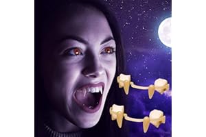 Kmljoee 3 Pares retráctil Realista Vampiro Zombi Colmillos, no rasguñar Las encías, Reutilizables espeluznantes Dientes Falsos Tirantes, Halloween Party Dress Up Horror Props para niños o Adultos