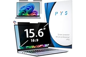 PYS Magnétique Filtre de Confidentialité pour Ordinateur Portable 15,6 Pouces 16:9 - Ecran Confidentialité Anti Espion, Film Anti-Lumière Compatible avec HP/Dell/Acer/Lenovo/Samsung/ASUS