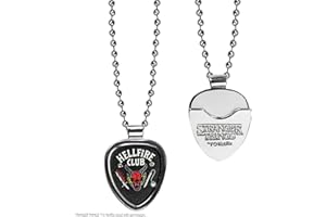 Cinereplicas Stranger Things – austauschbare Halskette Eddie Munson – offizielles Lizenzprodukt – Standard – Edelstahl – Zirkonia, Edelstahl – Zirkonia