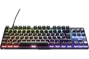 SteelSeries Apex 9 TKL - Mechanical Gaming Keyboard - Optical Switches - 2-Point Unit - Compact Keyless Shape for Esports - Hot-Swappable Switches - French Layout (Azerty)