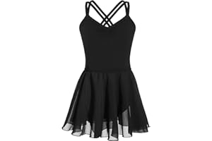 FONLAM Vestido Maillot de Ballet para Niña Conjunto de Dos Piezas Leotardo + Falda Danza Baile Maillot Gimnasia Niña Infantil