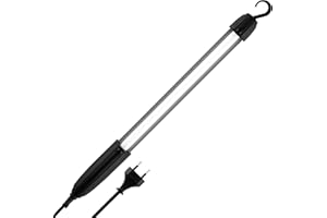 REV Handlampe - Werkstattlampe mit Aufhängehaken, 5m Kabel - ideal für Werkstatt & KFZ, 5W, 400lm, IP20, schwarz