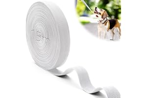 Mbsomnus 15M Cinta Nylon 25 mm Cinchas Tapiceria Blanco Cinta Persiana Cortable Cinchas de Amarre Pequeñas Estanco Correa Mochila para DIY Mochila Correas de Equipaje Bolsos Correas de Perro