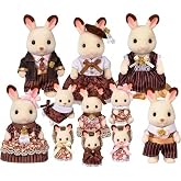 EPOCH Sylvanian Families &Ccedil;ikolata Kulaklı Tavşan Ailesi Yıld&ouml;n&uuml;m&uuml; Seti