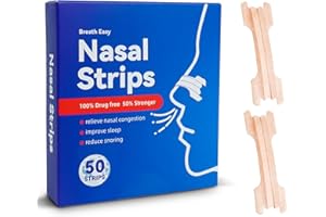 Robofun Ecarteur Nasal, 50 Pièces Nasal Strips, Anti Ronflement Efficace Puissant, Sommeil aide à réduire les ronflements, Soulager un Nez Bouché dû à un Nez Qui Coule, Allergies