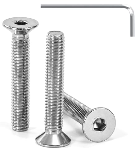 Vis à Tête Fraisée (Allen) En Acier Inoxydable 316 Marin - 8-32 X 3/8 Pouces - Lot De 25