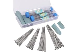 Benlay 80 Stück Filznadel-Set in 4 Größen (36, 38, 40, 42 Gauge), Nadelfilz-Werkzeugset mit Fingerlingen und Filznadeln und Aufbewahrungsbox für Wollfilz-Heimwerker-Anfänger Silber
