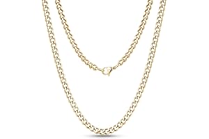 Cadoline Stainless Steel Black, Gold, Silver 3-15mm & 14-30" Mens Cuban Curb Chain Necklace