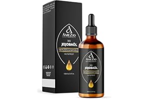 ‎AMEZIO HEALTH & BEAUTY Jojobaöl Bio Kaltgepresst I Für Haare, Gesicht, Körper, Haut, Nägel, Bart I 100% naturrein und nachhaltig I Natürlich für Kosmetik I Hautpflege I Vegan und Tierversuchsfrei I 100 ml