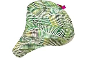 ‎LIIX Liix Sattelbezug Tropical Leaves - Grün - Wasserdicht passt auf alle gängigen Sättel mit Polster