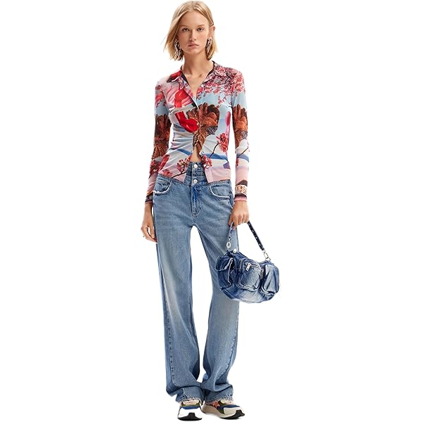 Desigual - TS_SÁBADO, T-Shirt Donna, Arancione (Deep Sea Coral 7062), Medium