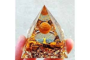 AIBAOBAO Piramide Cristalloterapia Pietre e Cristalli con Sfera Ametista Pietre Chakra Cristallo Dell'Albero Della Vita L'Energia Positiva Chakra Healing Meditazione Yoga, Decorazioni Casa