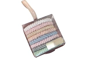 GENERISCH Knekkies Haargummi Original, 8 Stück Haargummis Damen Mehrfarbigen, Haarbänder mädchen, Zopfgummis mädchen, Mode Geflochtene Hair Ties, Kisvichaargummi original für dickes Haar und lockiges Haar (C)