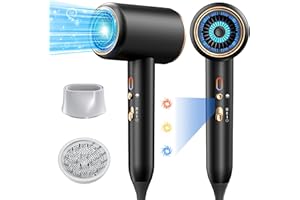 JANOLTY Föhn,Fön,Haartrockner Ionen mit Diffusor - Konzentrator-Düse | 2400W Turbo-Ultra-Leise-Motor | 2 Heiz - 3 Geschwindigkeitsstufen | Hair Dryer mit Schnelle Aufheizung - Konstante Temperatur