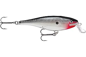Rapala - Leurre de Pêche Super Shad Rap - Matériel de Pêche avec Corps en Balsa - Leurre Pêche d'Eau Douce - Profondeur de Nage de 1,5 à 2,7m - 14cm / 45g - Fabriqué en Estonie - Chrome