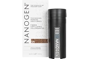 Nanogen Keratin Hair Fibres, 30 g | Keratintextur pulver lägger till volym och tjocklek för fina eller uttunnande hårbotten, omedelbar skallig spot-concealer