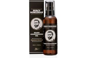 Percy Nobleman Beard Oil – 99% Naturally Derived Conditioning Oil with Signature Scent – Softens, Nourishes & Reduces Beard Itch – Vegan, Non-Greasy & Fast-Absorbing – Made in England (100ml)