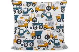 AISAWATE Kinder Kissenbezug Dekorativ Gemustert 40 x 40 cm, 1 Pack Baby Kleinkind Kissen Kissenbezüge für Kinderwagen, Bio Baumwolle Kopfkissenbezug mit Reißverschluss