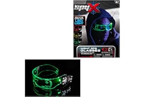 SpyX Night Ops Brille für Kinder – High-Tech-Brille für nächtliche Spionage-Überwachungsmissionen – superhelle LEDs ermöglichen Sicht bis zu 4,5 m im Dunkeln, ab 6 Jahren