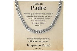 SOFIA FERRER Regalos Para Padres, Cadena Hombre, Regalo Dia Del Padre, Collar Acero Inoxidable, Regalos Papa, Regalo Abuelo, Dia Del Padre, Navidad, Cumpleaños